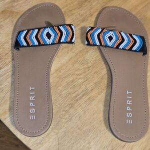 Esprit Women's Sandals with Beaded Chevron Design